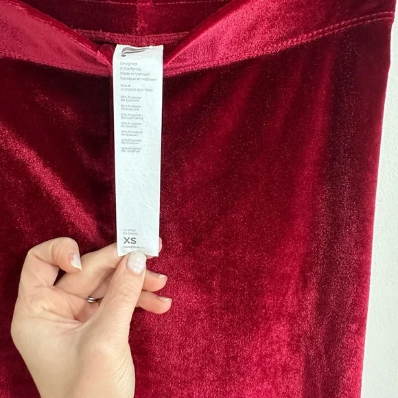 Fabletics Velvet Red Two-Piece Set - Picture 7 of 8